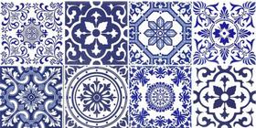 Azulejos de Porcelana Colonial Português Valência kit com 12 peças - Eliane