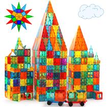 Azulejos magnéticos SOGAME 100PCS Building Blocks com 2 carros para crianças