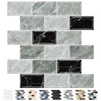 Azulejos URCOLOR Peel Stick Backsplash de 10 folhas 30x30 cm cinza Azulejos URCOLOR Peel Stick Backsplash de 10 folhas 30x30 cm cinza