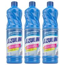 Azulim Limpa Cerâmica Pisos Lavanda 1L Remove Encardido Terra Sujeiras Manchas Uso Doméstico