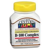 B-100 Complex Prolonged Release 60 Tabs da 21st Century (pacote com 2)