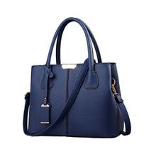 B&E LIFE Mulheres Elegantes Pu Couro Utilitário Vertical Top Han