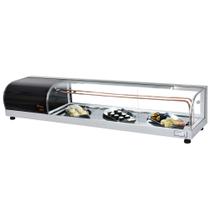 B-VFRS1950 - Vitrine Refrigerada Beta Sushi 1,95m Prata - 220V - Omega B-VFRS1950 - Vitrine Refrigerada Beta Sushi 1,95m Prata - 220V - Omega