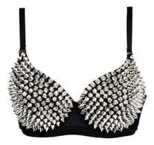 B1001-Blusa Festa Balada Sexy Top Cropped Bordado Spike M239 B1001-Blusa Festa Balada Sexy Top Cropped Bordado Spike M239