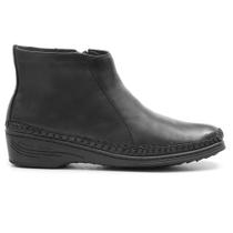 B10MGR-Bota Feminina de couro natural conforto e elegância