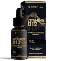 B12 Metil Gotas Sublingual 414%vd (1 gota ao dia) Sabor Morango 30ml Ecomev