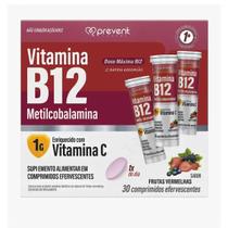B12 Metilcobalamina Efervescente + Vitamina C - Frutas Vermelhas 30cpr