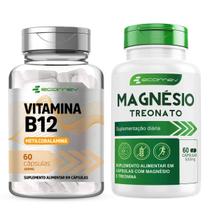 B12 Pura ( Metilcobalamina )+ Magnésio Treonato 500mg 120cp - Ecomev