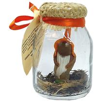 B17033 - boneco gnomos com cristais no vidro - 7cm - coralina B17033 - boneco gnomos com cristais no vidro - 7cm - coralina