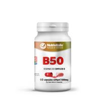 B50 Vitaminas do Complexo B + Minerais 60 Cápsulas 500mg Nutrivitalle