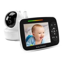 Babá Eletrônica Baby Monitor Bebê Tela 3.5 pol Câmera Sem Fio