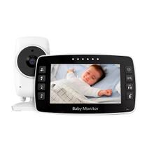 Babá Eletrônica Baby Monitor Tela 4.3” Câmera Sem Fio Branca