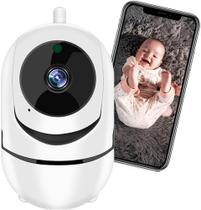 Babá eletrônica baby monitor wifi ip giro 360 graus visão noturna