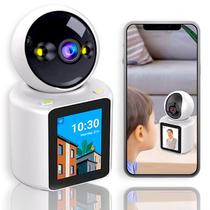 Babá Eletrônica Câmera Espiã Inteligente De Segurança Monitoramento WiFi 2MP HD1080 Visão Noturna Detecta Choro do Bebê Alarme Microfone vídeo chamada