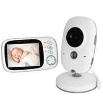 Babá Eletrônica com Monitor Tela LCD Câmera Visão Noturna Áudio Bidirecional Sensor Temperatura Alerta Movimento Portátil Segurança do Bebê Quarto