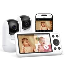 Babá Eletrônica Momcozy BM04 5" 1080P com Duas Câmeras e WiFi Babá Eletrônica Momcozy BM04 5" 1080P com Duas Câmeras e WiFi