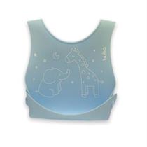 Bababador de Silicone Com Pega Migalhas Azul - Buba