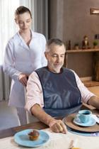 Babador Adulto Idoso Avental Impermeável Canguru Perfetto