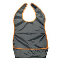 Babador Adulto Longevitech Impermeável Preto Com Bolso Babador Adulto Longevitech Impermeável Preto Com Bolso
