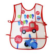 Babador Avental Impermeável com Cata Migalhas para Bebê Infantil Desenho de Carro e Moto Babador Avental Impermeável com Cata Migalhas para Bebê Infantil Desenho de Carro e Moto