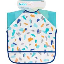 Babador Avental Manga Longa Infantil Bebe Impermeavel Pincelada