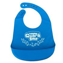 Babador azul De Silicone Bebê Impermeável Blw Migalhas Infantil - Turminha Guará - TURMINHA GUARA
