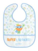 Babador azul Yum! com bolso coletor de migalhas Multikids Baby Babador azul Yum! com bolso coletor de migalhas Multikids Baby