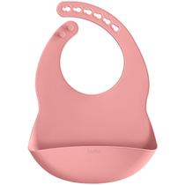 Babador Baby Infantil Criança Ajustável Em Silicone Com Bolso Pega Migalhas Lavável Buba