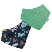 Babador Bandana atoalhado para bebê Slim menino e menina kit 2 peças Babador Bandana atoalhado para bebê Slim menino e menina kit 2 peças