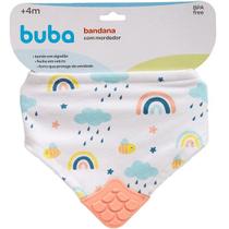 Babador Bandana Bebe com Mordedor e Forro ARCO-IRIS e Abelha