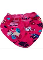 Babador Bandana Bebê Rosa Animais - Malwee