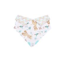 Babador Bandana Dengo Chevron REF3675 Bege - Tecido 100% Algodão Babador Bandana Dengo Chevron REF3675 Bege - Tecido 100% Algodão