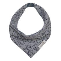 Babador bandana floral fustão jeans