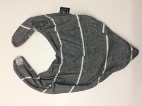 Babador Bandana Geppetto -Mescla Claro com Listras Finas em Branco