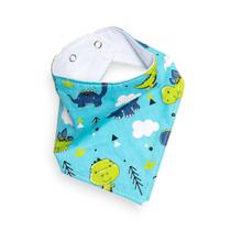 Babador Bandana Malha E Tricoline Dinossauro ul E Verde Babador Bandana Malha E Tricoline Dinossauro ul E Verde