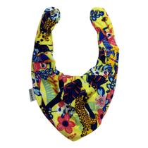 Babador Bandana Pássaros Amarelo Babador Bandana Pássaros Amarelo