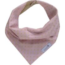 Babador bandana poa dourado
