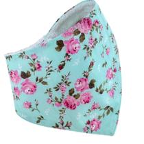 Babador Bandana Slim - Jardim Delicado Azul Claro - 1 peça Babador Bandana Slim - Jardim Delicado Azul Claro - 1 peça