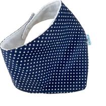Babador Bandana Slim - Poá Médio Azul Marinho- 1 peça Babador Bandana Slim - Poá Médio Azul Marinho- 1 peça