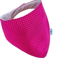 Babador Bandana Slim - Poá Pink - 1 peça Babador Bandana Slim - Poá Pink - 1 peça