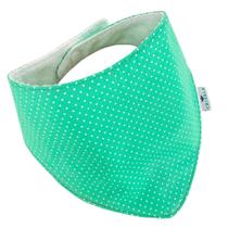 Babador Bandana Slim - Poá Verde Tifany - 1 peça Babador Bandana Slim - Poá Verde Tifany - 1 peça