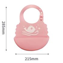 Babador bebe de silicone com bolso pega cata migalhas