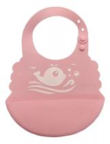 Babador bebe de silicone com bolso pega cata migalhas