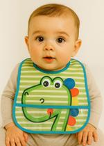 Babador Bebê Felpudo Com Bolso Impermeável Estampado