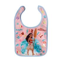Babador Bebe Infantil Impermeável Multiuso Divertido Moana Princesas Disney BabyGo Babador Bebe Infantil Impermeável Multiuso Divertido Moana Princesas Disney BabyGo