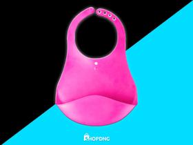 Babador Cata Migalhas De Plástico Rosa Kababy 1038BR