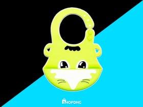 Babador Cata Migalhas Silicone Raposa Verde Kababy 1037A Babador Cata Migalhas Silicone Raposa Verde Kababy 1037A