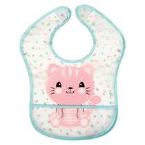 Babador com Bolso Gatinha Pega Migralhas para Bebê - Buba