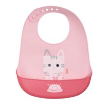 Babador com Pega Migalhas Silicone Prático Bebês Refeições - Kouii