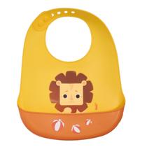 Babador com Pega Migalhas Silicone Prático Bebês Refeições - Kouii